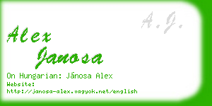 alex janosa business card